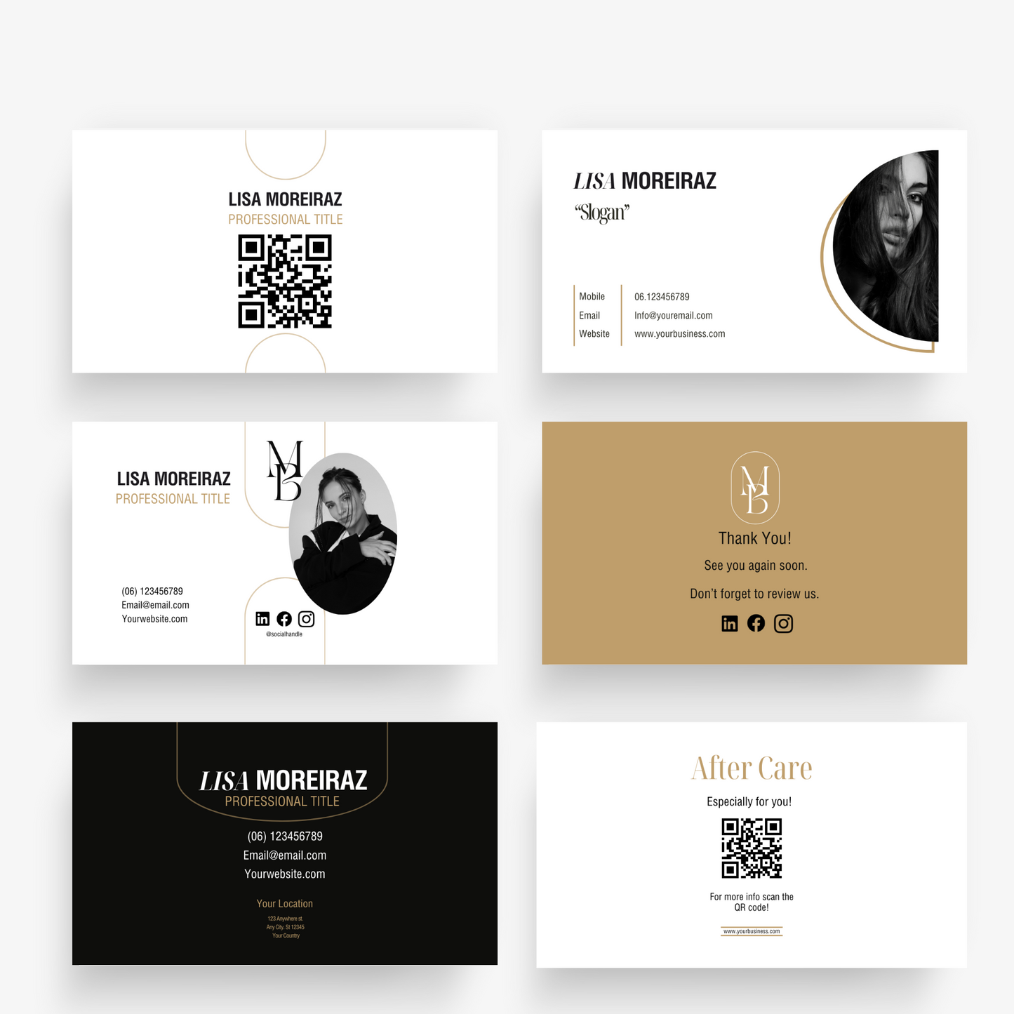 7-in-1 Eenvoudig aanpasbare Business Card Designs voor Canva