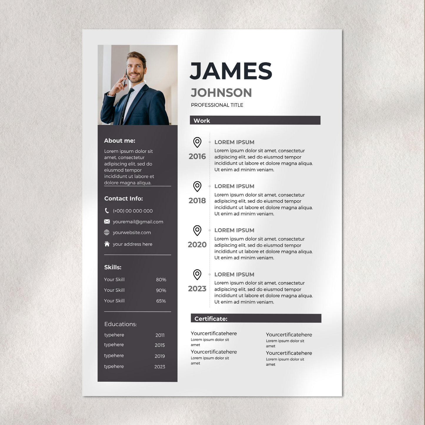 Curriculum Vitae sjabloon voor carrièrekansen