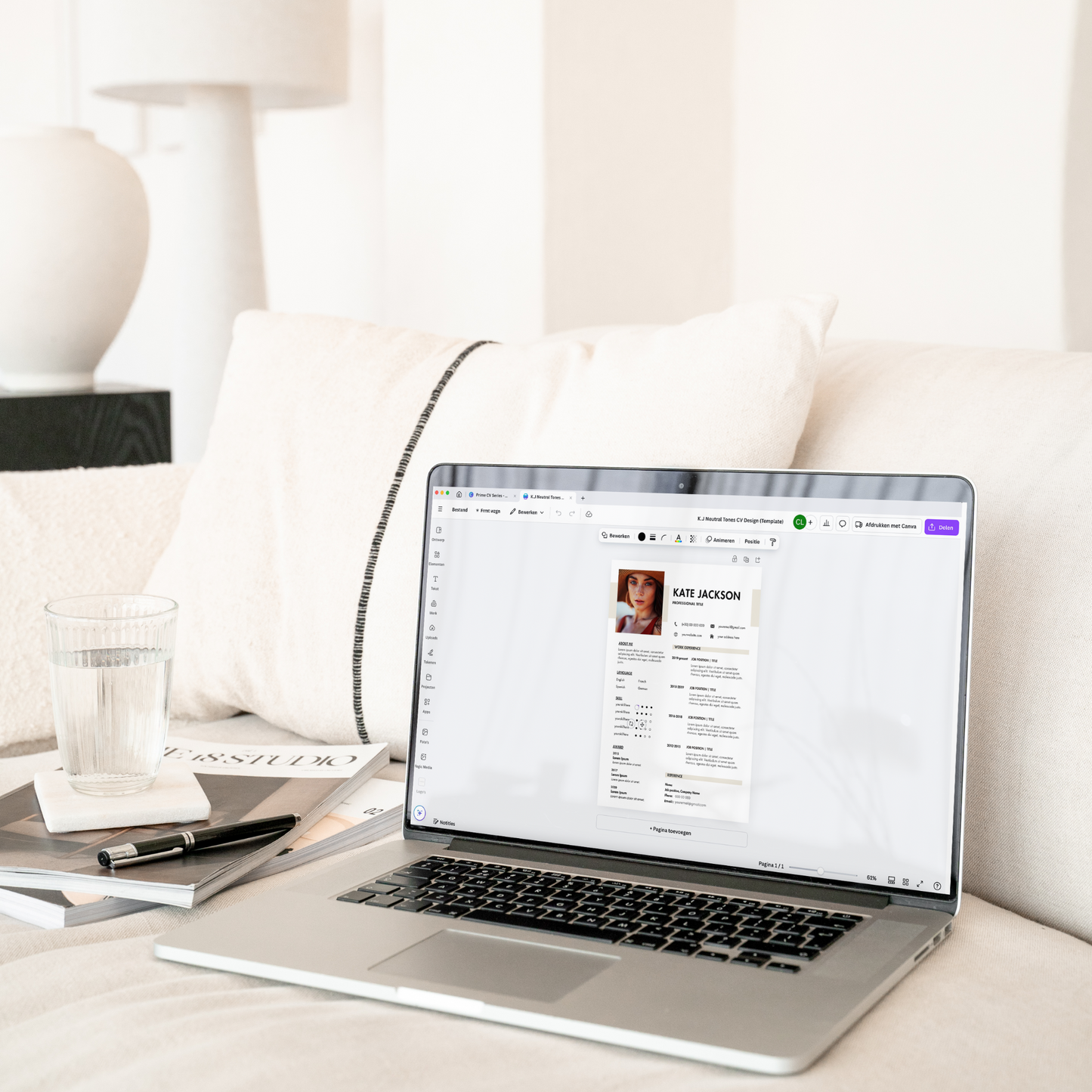 Eenvoudig aan te passen CV sjablonen voor professionals