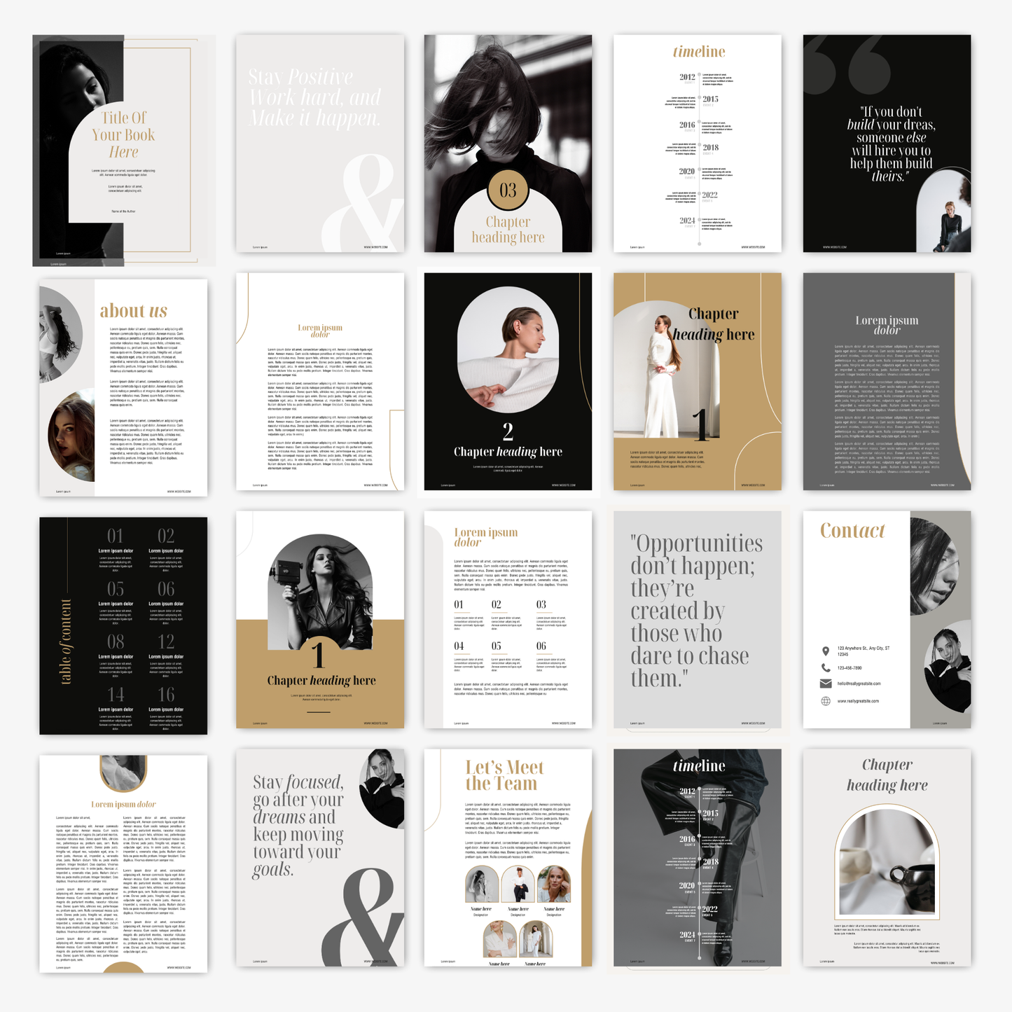 Aanpasbare digitale Ebook sjablonen voor Canva, perfect voor ondernemers en professionals