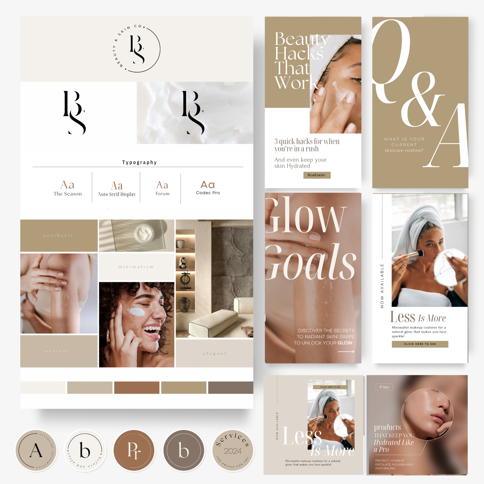 Betaalbare brandkit met logo, moodboard en Instagram posts