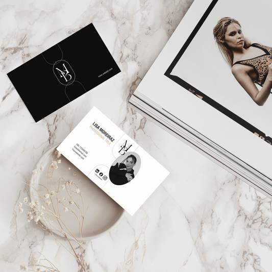 Elegant Business Card design Black and White 