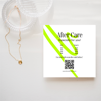 Direct aanpasbaar visitekaartje met QR-code