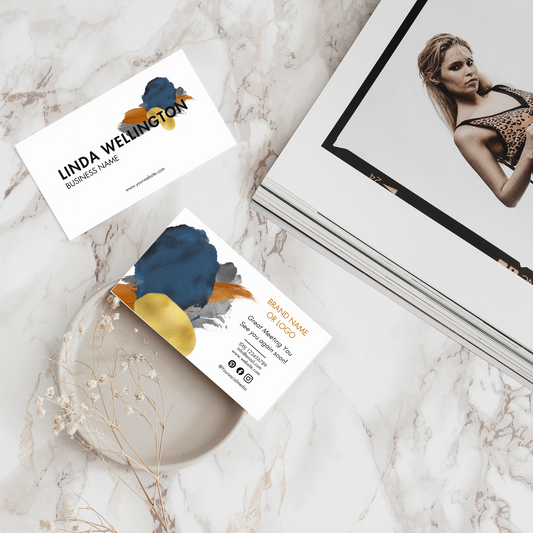 Aanpasbare visitekaartjes met naam en  logo-optie