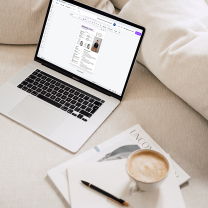 Direct te downloaden, modern CV sjabloon met ruimte voor persoonlijke statement
