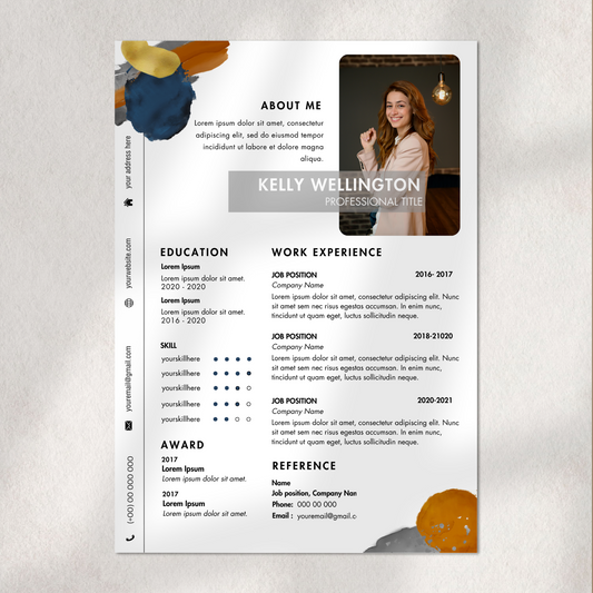 Een modern CV sjabloon met ruimte voor persoonlijke statement