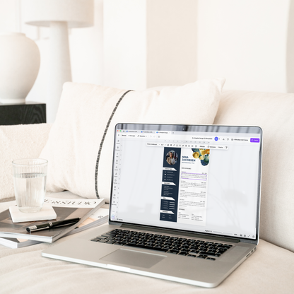 Direct te downloaden CV voor professionals met creatieve opmaak
