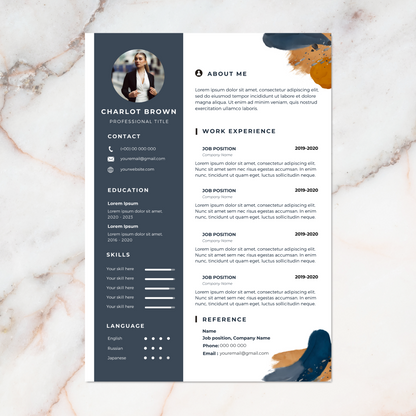 Een pagina CV-sjabloon in Canva, perfect voor een eerste indruk