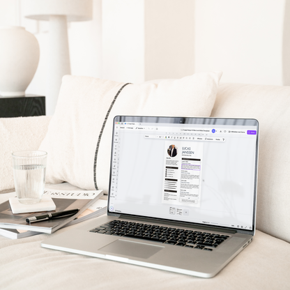 Digitaal aanpasbaar 2-pagina CV sjabloon voor carrière switch, modern design
