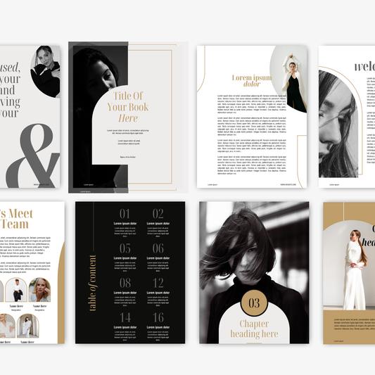 Professioneel Ebook template voor Canva met moderne lay-out en overzichtelijke hoofdstukken