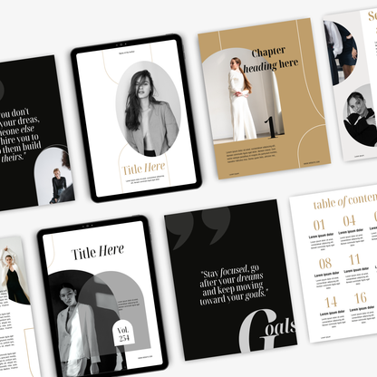 Canva Ebook sjablonen met aanpasbare inhoudsopgave, hoofdstukken en grafieken