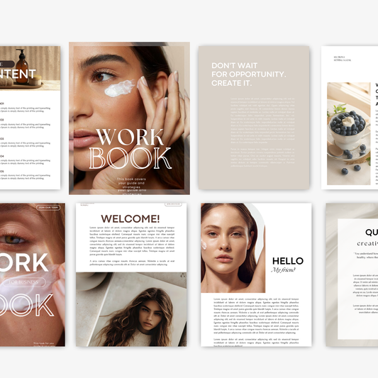 Complete set aanpasbare Ebook en werkboek templates voor Canva