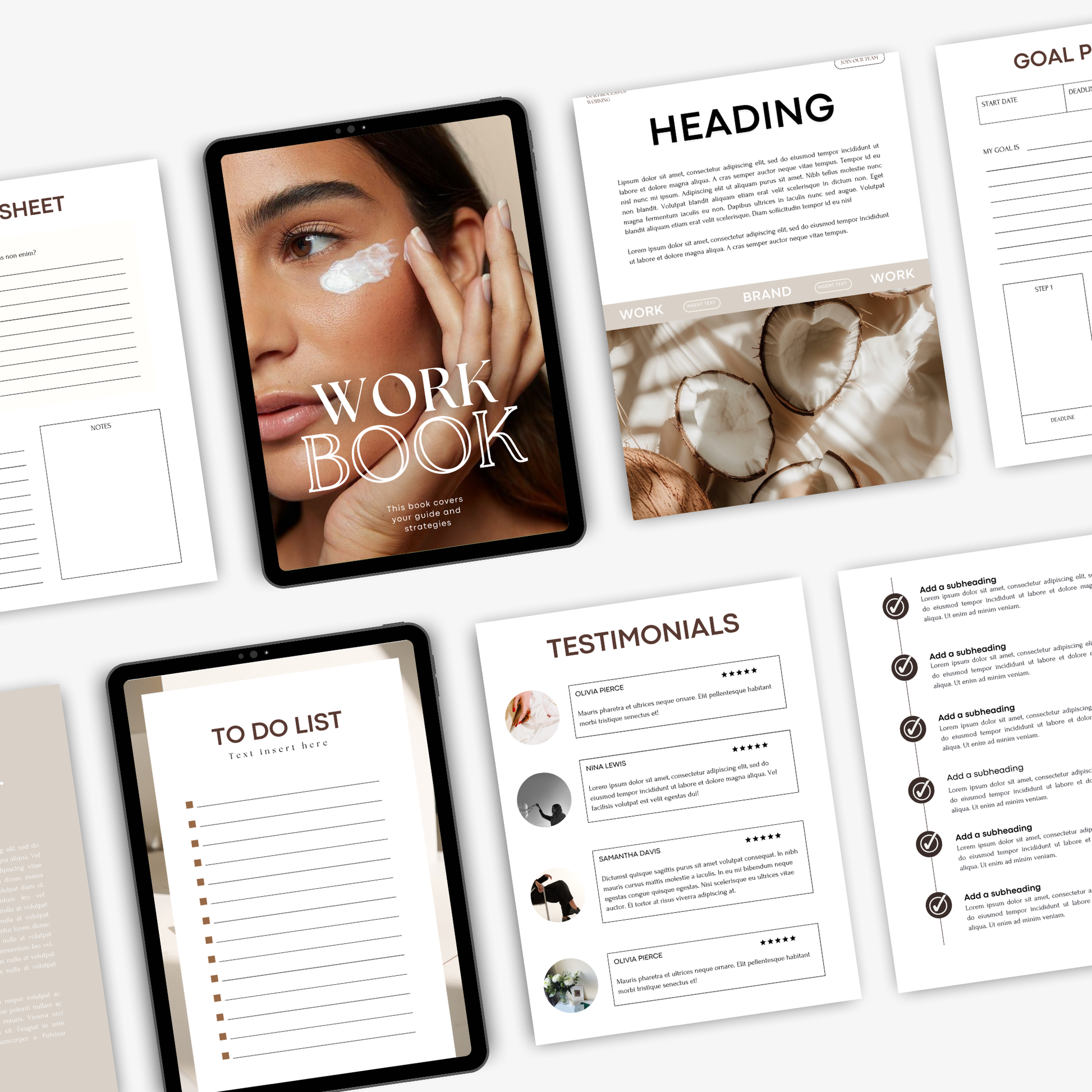 Professioneel ontworpen Neutraal Ebook en Werboek template voor professionals