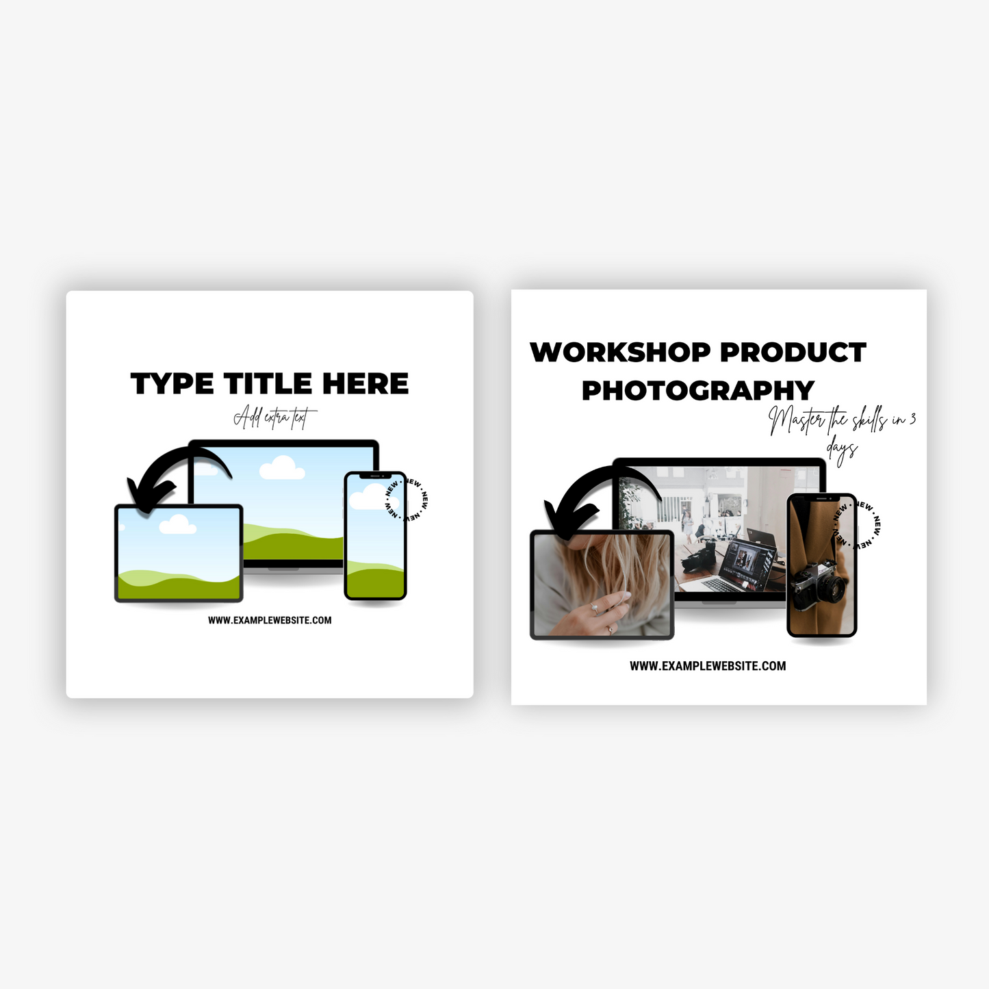 Verhoog je visuele presentatie met aanpasbare Canva mockup sjablonen