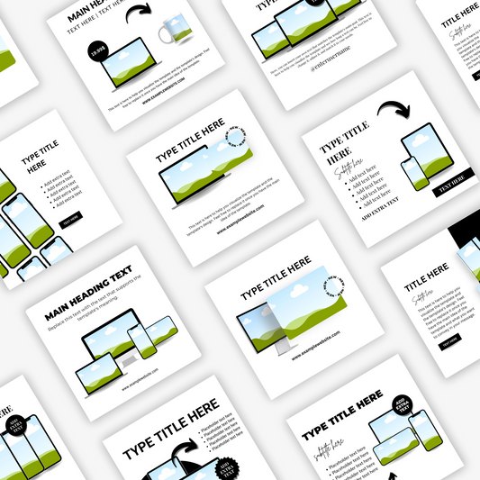 Set van 90 Canva mockups, ideaal voor zakelijke marketing