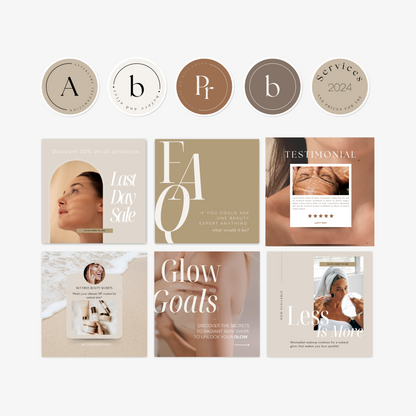 Professionele brandkit voor ondernemers met social media iconen