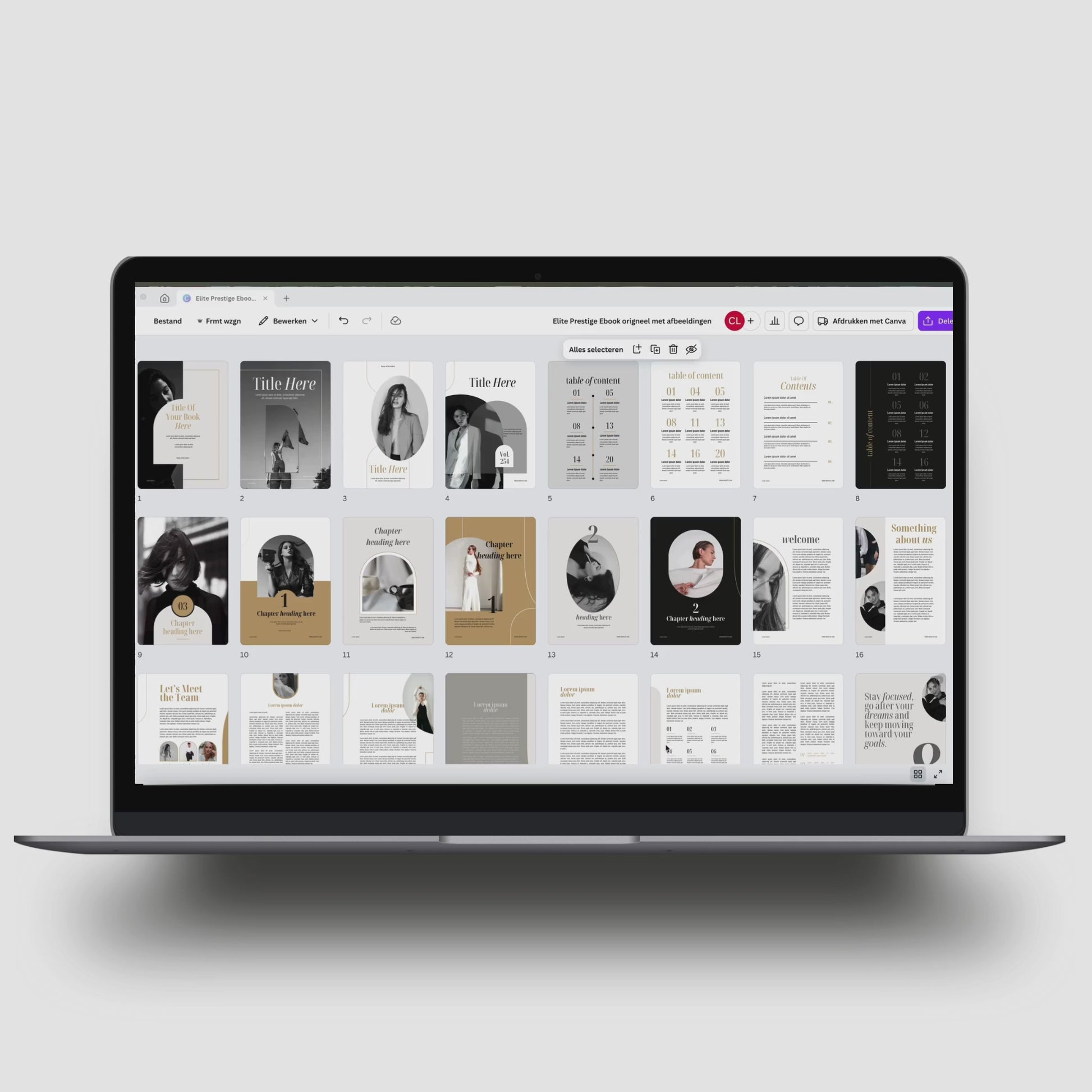 Digitale download Ebook templates met professionele ontwerpopties in Canva