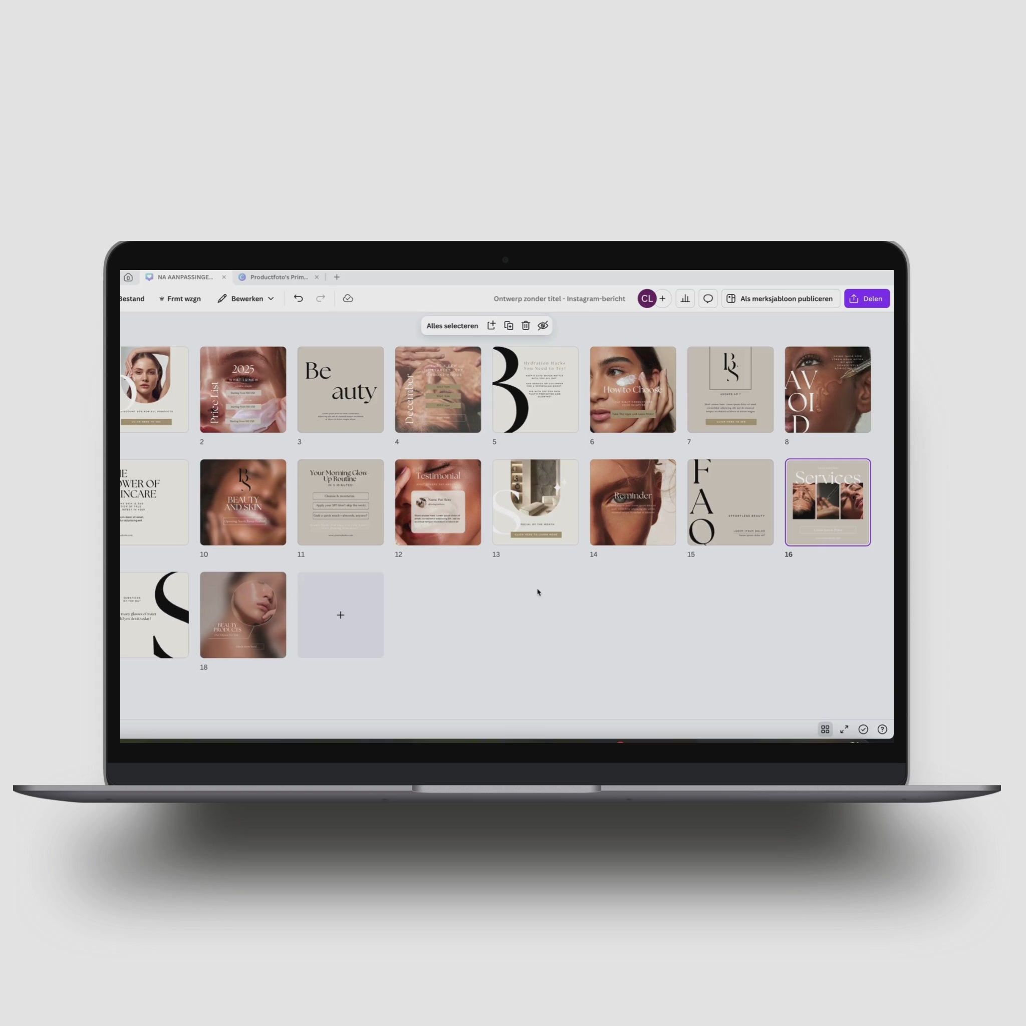 Professionele Canva templates voor Instagram posts, direct aanpasbaar